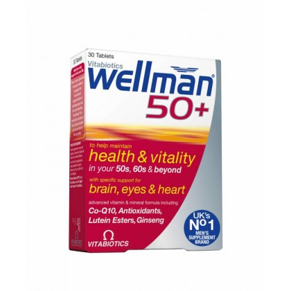 VITABIOTICS Wellman 50+ 30 Ταμπλέτες