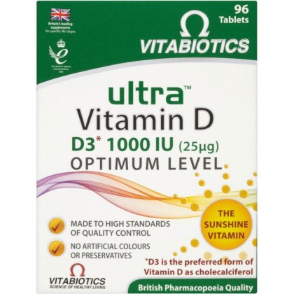 VITABIOTICS Ultra Vitamin D (ULTRA-D3) 96 Ταμπλέτες
