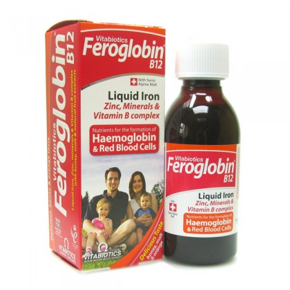 VITABIOTICS Feroglobin B12 Υγρός Σίδηρος Βιταμίνες Β & Ψευδάργυρο 200ml