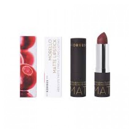 Korres Morello Matte Lipstick 55 Burgundy Leather Μatte 3.5gr