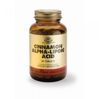 SOLGAR Cinnamon Alpha Lipoic Acid 60 Ταμπλέτες