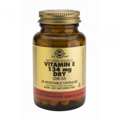 SOLGAR Vitamin E 200 IU DRY 50 Κάψουλες