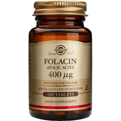 Solgar FOLIC ACID 400μg tabs 100s