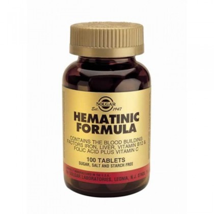  SOLGAR Hematic Formula 100 Ταμπλέτες