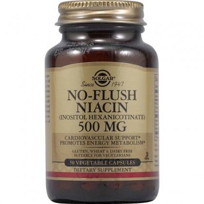 SOLGAR No Flush Niacin 500mg 50 Κάψουλες