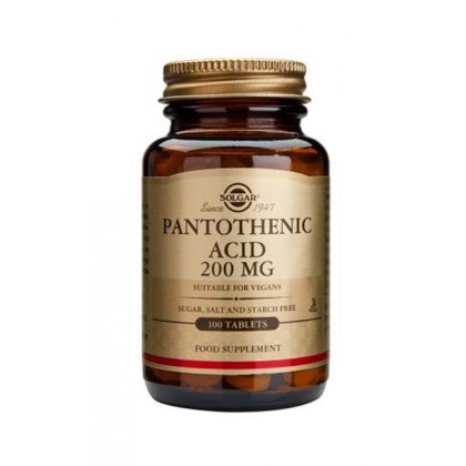 SOLGAR Pantothetic Acid 200mg 100 Ταμπλέτες