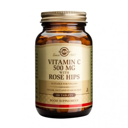 SOLGAR Rose Hips C 500mg 100 Ταμπλέτες