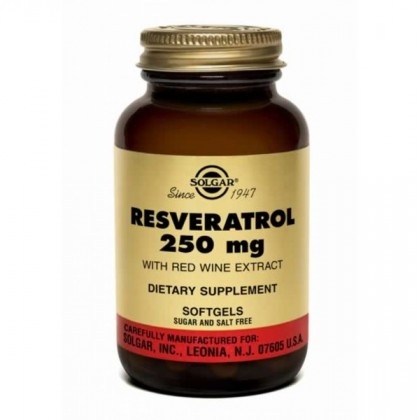 SOLGAR Resveratrol 250mg 30 Κάψουλες