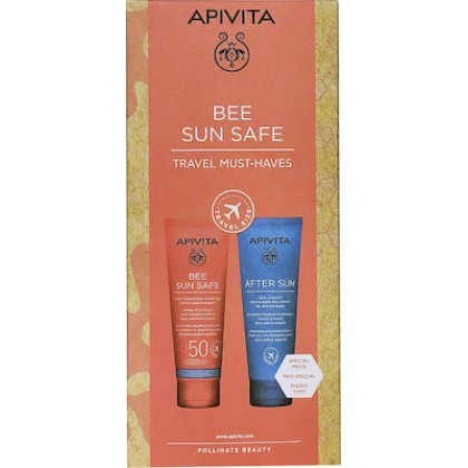 Apivita PROMO PACK - SPECIAL PRICE Travel Must-Haves Bee Sun Safe Ενυδατικο Αναζωογονητικο Γαλακτωμα Για Προσωπο & Σωμα 100ml & After Sun Δροσιστικη & Καταπραυντικη Κρεμα-Gel Για Προσωπο & Σωμα 100ml