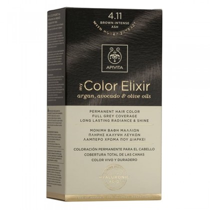  Apivita My Color Elixir kit Μόνιμη Βαφή Μαλλιών 4.11